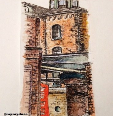 Distillery  - Copic pen .005 with watercolour