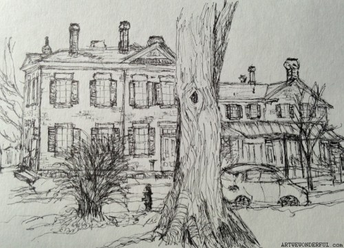 Museum on a Wintry Day