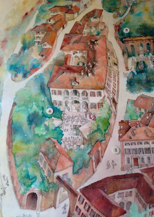 Neive Town Mural Detail - by Gabriella Piccatto