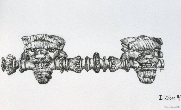 #inktober 4th - Felines At The Door