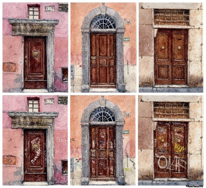 Before/After Roman Doors