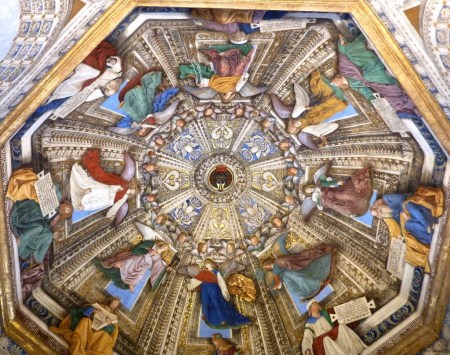 The Ceiling in Sacristy of St. Mark, Loreto by Melozzo da Forli (from a 2011 travel photo)